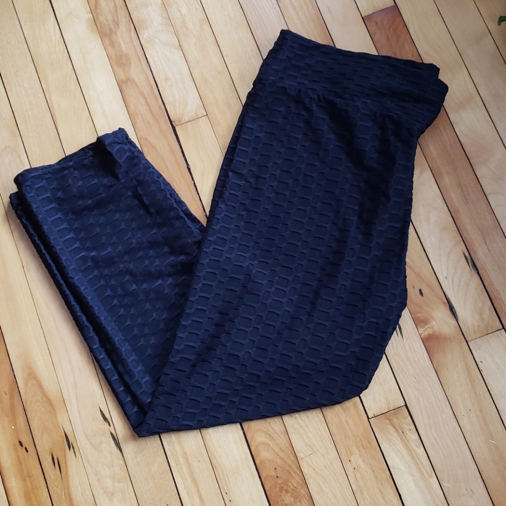 Doubleju high waisted textured leggings 3XL
